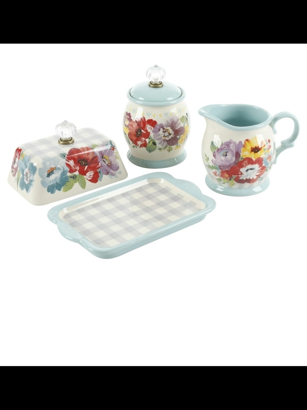 The Pioneer Woman Sweet Romance Mantequera + Cream and Sugar Game